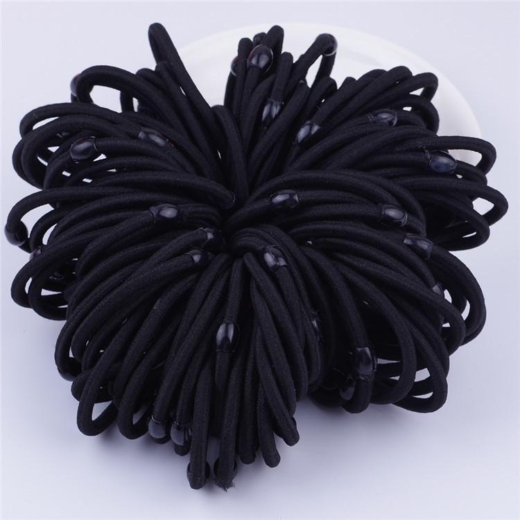 ・カテゴリ: ヘアアクセサリー・素材: ゴム・加工技術: ハンドメイド・カラー展開: ブラック、ブラック（3股）・デザイン: 丸型、幾何学・スタイル: 韓国風、フレッシュ、スイート・タイプ: 高弾力