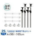 ※最短希望の場合はご注文備考欄に「最短希望」とご明記の上ご注文ください。商品仕様 商品シリーズ [25mm] ルミナス ADD延長用テンションポール 96cm〜165cm(4本)・円形アジャスター(4個)・幅120サポート柵(3個)セット ポール長さ 長さ96〜165cm(ジョイントねじ部分は含まず) 備考 ※仕様変更により、製造年の古い25mmポールにはお使い頂けない場合がございます。上部のキャップを開けて、内側にねじ切りが刻まれているかご確認ください。 重量 お問い合わせください。 材質 スチール(クロームメッキ)、ポリプロピレン、ABS樹脂 仕上げ クリアコーティング(防サビ加工) 梱包内容 この商品はADD-P2590J×4本、25SB120×3枚、P-AP×4個の組み合わせ商品の為、別梱包でのお届けです。 ポール径 25mm 型番 ADD-P2590J-AP-SB12 メーカー 株式会社ドウシシャ 使用上のご注意 当店で取り扱っております 「ドウシシャ製 ルミナススチールラックシリーズ」 につきましては 他メーカーのラック（メタル製ラック ・メタルシェルフ等）には互換性はございません。 特にお手持ちのラックからの追加購入やパーツ付け足しの際には各メーカーご確認の上ご購入下さい。 主な他メーカーのスチールラック 例）アイリスオーヤマ/エレクター/YAMAZEN 山善・ヤマゼン/ニトリ など
