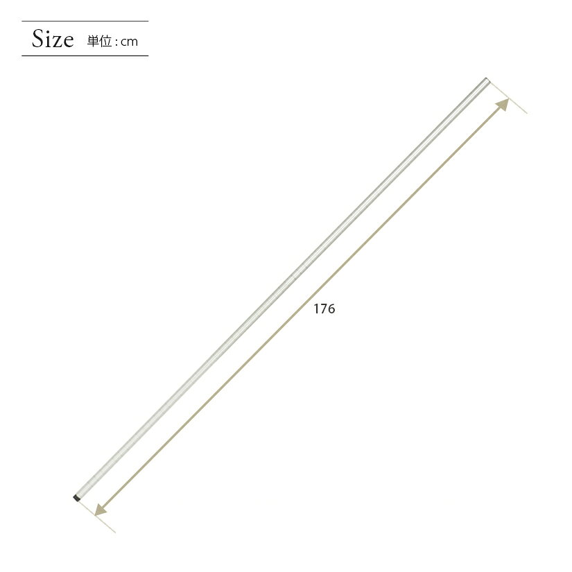 スチールラック ルミナス パーツ 防錆 キッチン 梅雨 スズメッキポール パーツ 防錆 キッチン 梅雨 プレミアムライン 基本ポール 2本セット 高さ176cm 25P170-S-2