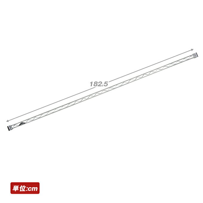 ルミナス パーツ ワイヤーバー 幅180 ポール径25mm用 補強 横揺れ防止 WBL-180SL2