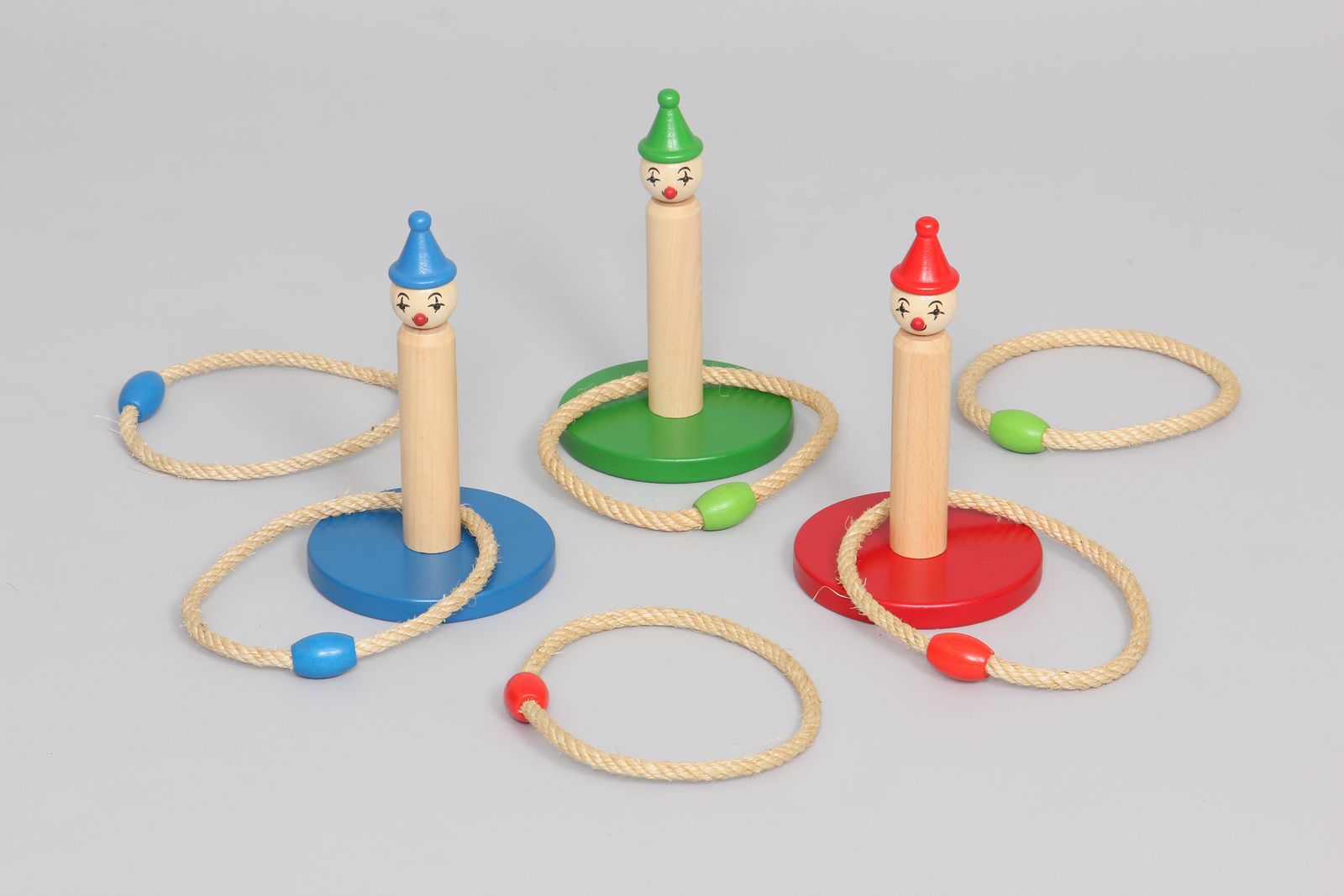 ピエロの輪投げセット わなげ ワナゲ 　木製　木のおもちゃ　セット 幼稚園 祭り　イベント用　カラー輪投げ スポーツ輪投げ 抽選輪投げ　子供　こども　抽せん　レクリエーション　運動会 町内会アカバネ(AKABANE) M-734沖縄・離島送料別途