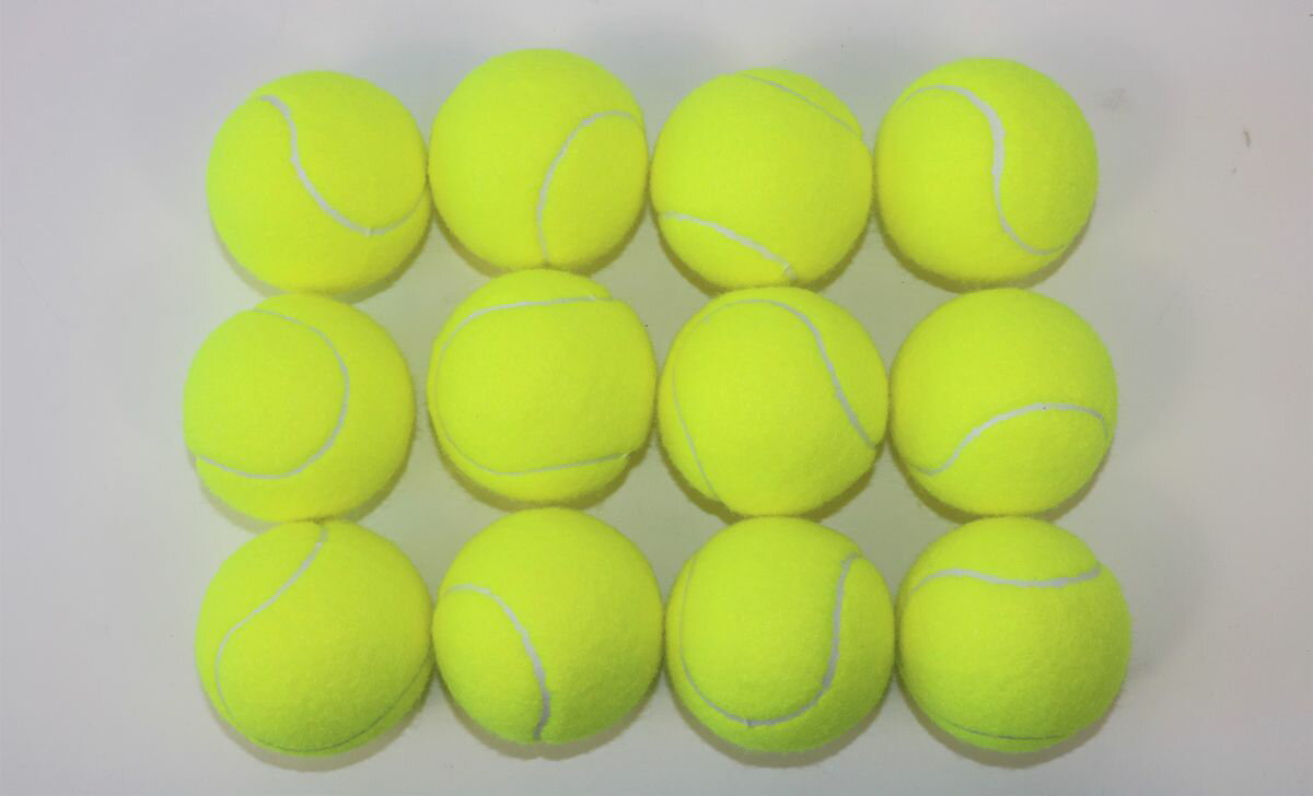 テニスボール 硬式 練習球 1ダース(12球) ノンプレッシャーボール お得な12個セット！ テニスコート施設　部活 クラブ サークルアカバネ(AKABANE) J-454