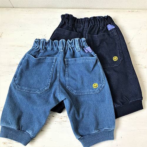 F.O.KIDS　エフオーキッズ　ストレッチスマイル　6.5分丈　スパーストレッチニットデニム　にこちゃん　デニム　ボトムス　キッズ　子供服　メール便