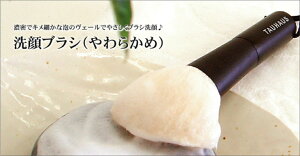 【名入無料】TAUHAUS　熊野化粧筆（熊野筆・メイクブラシ）洗顔ブラシ （やわらかめ）/T-FW-01-BK