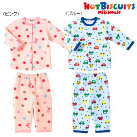 楽天子供服の赤ちゃんや（お得なセール定価4200円+税をSALE）※ミキハウスHOTBISCUITS（おススメ）mikihouseビーンズ＆キャビット☆前開きニットキルトパジャマ（80cm、90cm、100cm、110cm、120cm）