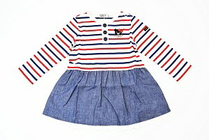 ※(特別限定セール定価9800円+税をSALE)ダブルB(DOUBLE.B)mikihouseBちゃんボーダーワンピース(130cm) ※(特別限定セール定価9800円+税をSALE)ダブルB(DOUBLE.B)mikihouseBちゃんボーダーワンピース(130cm)