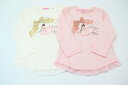 (定価14500円+税をSALE)ミキハウス(mikihouse)リーナちゃんリボンレース使い長袖Tシャツ日本製(90cm)(4)