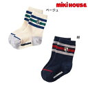 ※ミキハウス(mikihouse)エンブレム風ロゴ刺しゅうソックス日本製(15cm~17cm、17cm~19cm、19cm~21cm)