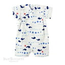 販売価格5800円+税をSALE ※ミキハウス(mikihouse)くじら柄☆甚平オール(S、M)