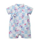 販売価格6500円+税をSALE ※ミキハウス(mikihouse)うさこ 市松と花柄甚平オール日本製(S、M)