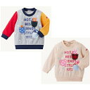 オフ限定セール)(定価5500円+税をSALE)ミキハウスホットビスケッツ(HOTBISCUITS)mikihouseポケットいっぱいプリント♪トレーナー(80...