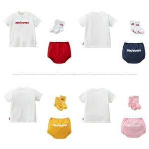 ミキハウス（ギフト）mikihouseロゴTシャツ・ブルマ・ソックスセット（BOX付）（フリーサイズ70cm〜80cm）【楽ギフ_包装】【楽ギフ_のし宛書】（送料込）