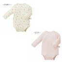 ※ミキハウス ホットビスケッツ(HOTBISCUITS)mikihouse総柄スムース長袖ボディシャツ(70cm、80cm、90cm)