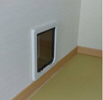 キャットフラップR221(白)壁用延長トンネル付