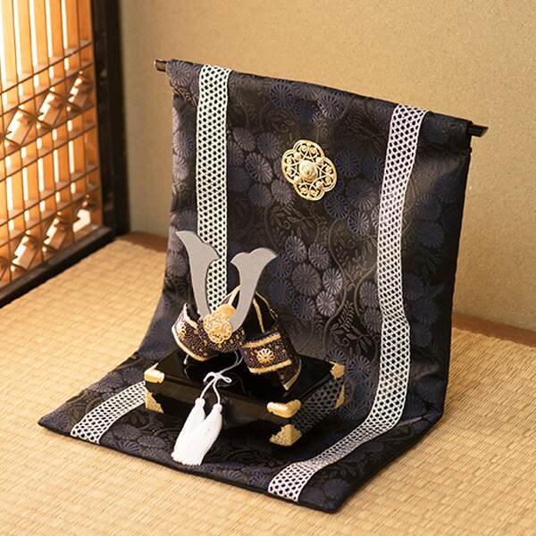 五月人形 コンパクト 鯉のぼり こいのぼり 兜 おしゃれ モダン ちりめん 金襴銀兜 几帳 端午の節句 初節句 子供の日 龍虎堂 リュウコドウ 送料無料