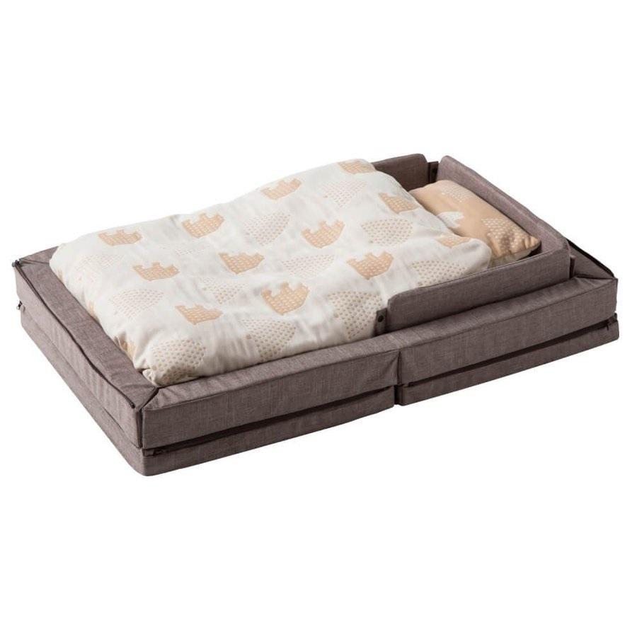 ファルスカ コンパクトベッド Free（746182） メランジブラウン | ミニ布団セット ミニサイズ ベビー寝具 ベビー布団 ベビー用品 寝具 布団 クッション 寝室 リビング 旅行先 里帰り 持ち運び 折り畳み 折畳 添い寝 まとめて収納 省スペース グランドール 赤ちゃん farska