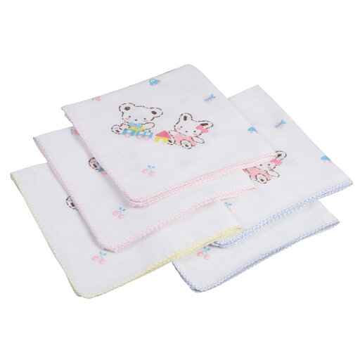 綿100% ガーゼハンカチ ウサギ クマ柄 5枚入り 32x32cm GH-3 ベビー 赤ちゃん 新生児 出産準備品 マタニティ 綿100% ガーゼハンカチ ウサギ クマ柄 5枚入り 32x32cm GH-3 ベビー 赤ちゃん 新生児 出産準備品 マタニティ