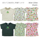 メール便OK はらぺこあおむし Tシャツ 半袖トップス 綿100％ ロゴ総柄 花総柄 ドロップショルダー 子供服 キッズ 男の子 女の子 男児 女児 夏服 80cm 90cm 100cm ユニセックス ERIC CARLE