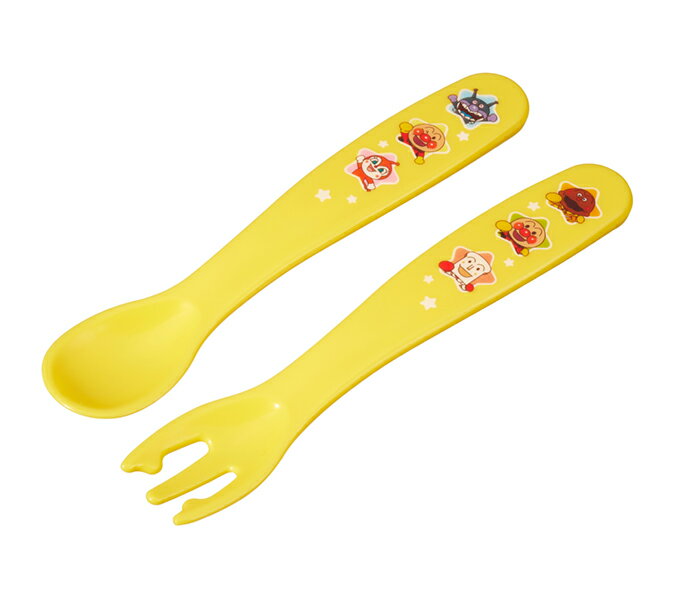 メール便OK【LEC】アンパンマン 抗菌スプーン・フォーク イエロー A00266 レック キッズ食器シリーズ ランチ用品