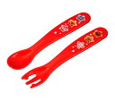 メール便OK【LEC】アンパンマン 抗菌スプーン・フォーク レッド A00268 レック キッズ食器シリーズ ランチ用品