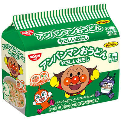 【ケース販売】【日清食品】アンパンマンおうどん やさしいおだし 　4食×12個入り　一般食品/幼児向け食品/まとめ買い　 02P03Dec16