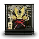 数量限定価格 五月人形 8号金兜 コンパクト アクリルケース飾り 黒塗四方 8号ゴールド中鍬兜 金 8号兜 軽量アクリル 兜飾り 端午の節句 初節句 子供の日 ...
