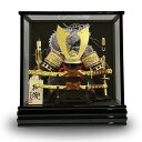 数量限定価格 五月人形 8号金兜 コンパクト アクリルケース飾り 黒塗四方 8号ゴールド中鍬兜 金 8号兜 軽量アクリル 兜飾り 端午の節句 初節句 子供の日 ...