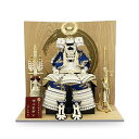 1台限定価格 徳川家康 五月人形 3号鎧 コンパクト 平鎧飾り 鎧飾り 白之家康鎧 48cm平台 タモ 手描月 ナチュラル グレー 二曲屏風 節句飾り 端午の節...