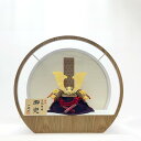 五月人形 8号兜 一徳作 丸台 丸型 たもナチュラル 白 間口49cm つや消し白地/レザー組子 平飾り コンパクト 円形飾台 円型 節句飾り 端午の節句 五月人形 こどもの日 おしゃれ モダン