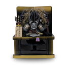 【収納台】 五月人形 8号兜 前田慶次 ブロンズ コンパクト 収納台飾り 黒金ボカシ 双龍 五月人形 端午の節句 兜飾り コンパクト飾り 武将