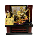 五月人形 コンパクト 収納飾り 18号兜 上杉謙信 武将 龍玉 兜収納飾り 収納台 武光作 竜金具付 三日月 格子型赤黒塗収納 金屏風 5月人形 端午の節句 初節句 お祝い