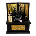 【収納台】 五月人形 11号兜 本多忠勝 コンパクト 収納台飾り 焼桐(黒) 金松桐 五月人形 端午の節句 兜飾り コンパクト飾り