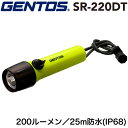 ジェントス ダイビングライト GENTOS SR-220DT 防水ライト ダイビングトーチ 水中ライト 耐塵 25m防水 IP68準拠 1m落下耐久 LEDハンディライト