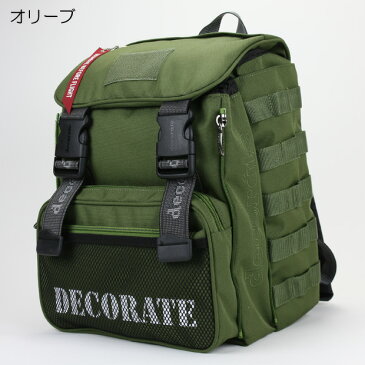 キッズ リュック スクールバッグ デコレート Lサイズ(25L) DMS-062 Tactics オリーブ(グリーン)/コヨーテ(ベージュ) ミリタリー MA-1調【decorate/男の子/女の子/キッズ/ジュニア/小学生/高学年/遠足/通学/林間学校/リュックサック/ランドセル】(送料無料/沖縄除く)