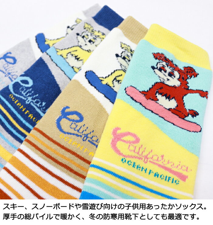 Ocean Pacific スキーソックス キッズ ジュニア スキー靴下 #544982 フリーサイズ(...