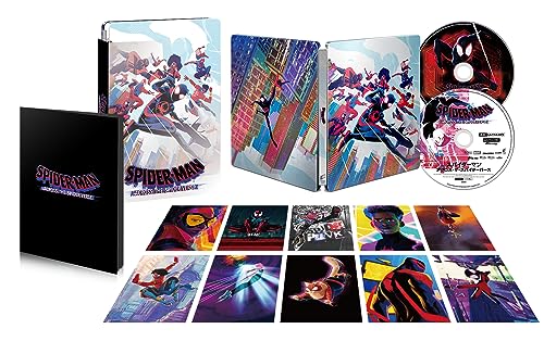 【新品】 スパイダーマン:アクロス・ザ・スパイダーバース プレミアム・スチールブック・エディション UHD & Blu-rayセット ビジュアルタオル付限定版 倉庫L