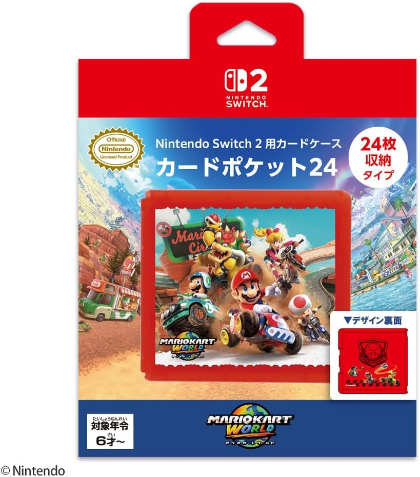 【新品】 Nintendo Switch 2 用カードケース カードポケット24 マリオカート ワールド 佐賀