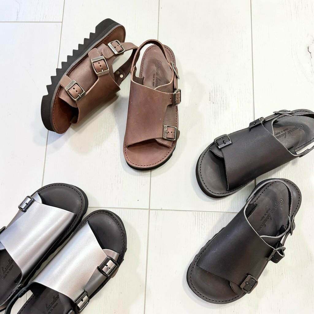 Rakuten - 2026春夏新作 Organic handloom[オーガニックハンドルーム]/SIENA[シエナ]/シルバー[OH029902] ダークブラウン[OH029208] ブラック[OH029009] バックバンドサンダル シャークソール カジュアル シンプル 本革 レザー 靴 レディース メンズ