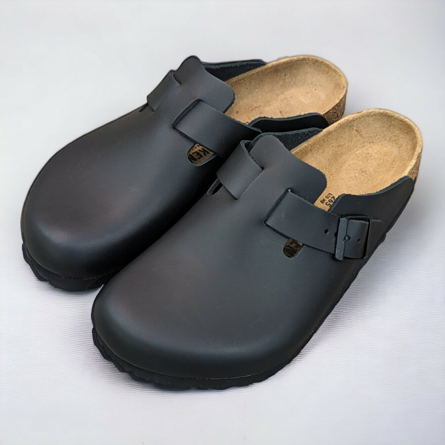 BIRKENSTOCK[ビルケンシュトック]/BOSTON[ボストン]/BLACK[ブラック]/0060191 レギュラー幅 黒 クロッグ カジュアル 靴 レザー 本革 メンズ