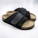 BIRKENSTOCK/KYOTO/BLACK/1022350 レギュラー幅 幅広 黒 カジュアル サンダル ベルクロ 本革 レザー メンズ