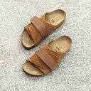 BIRKENSTOCK[ビルケンシュトック]/KYOTO[キョウト]/MINK[ミンク]/1022572 ナロー幅 幅狭 サンダル カジュアル ブラウン キャメル ベルクロ 本革 レザー レディース 靴