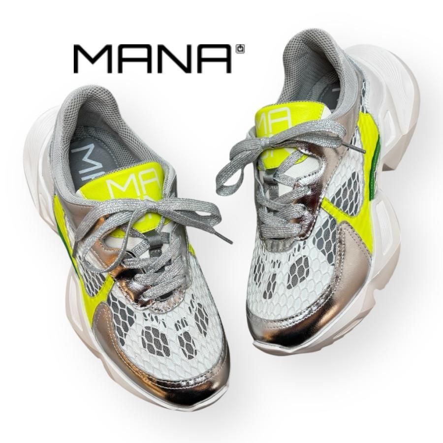 楽天市場】mana(カラーシルバー)(スニーカー|レディース靴 楽天市場】mana(カラーシルバー)(スニーカー|レディース靴