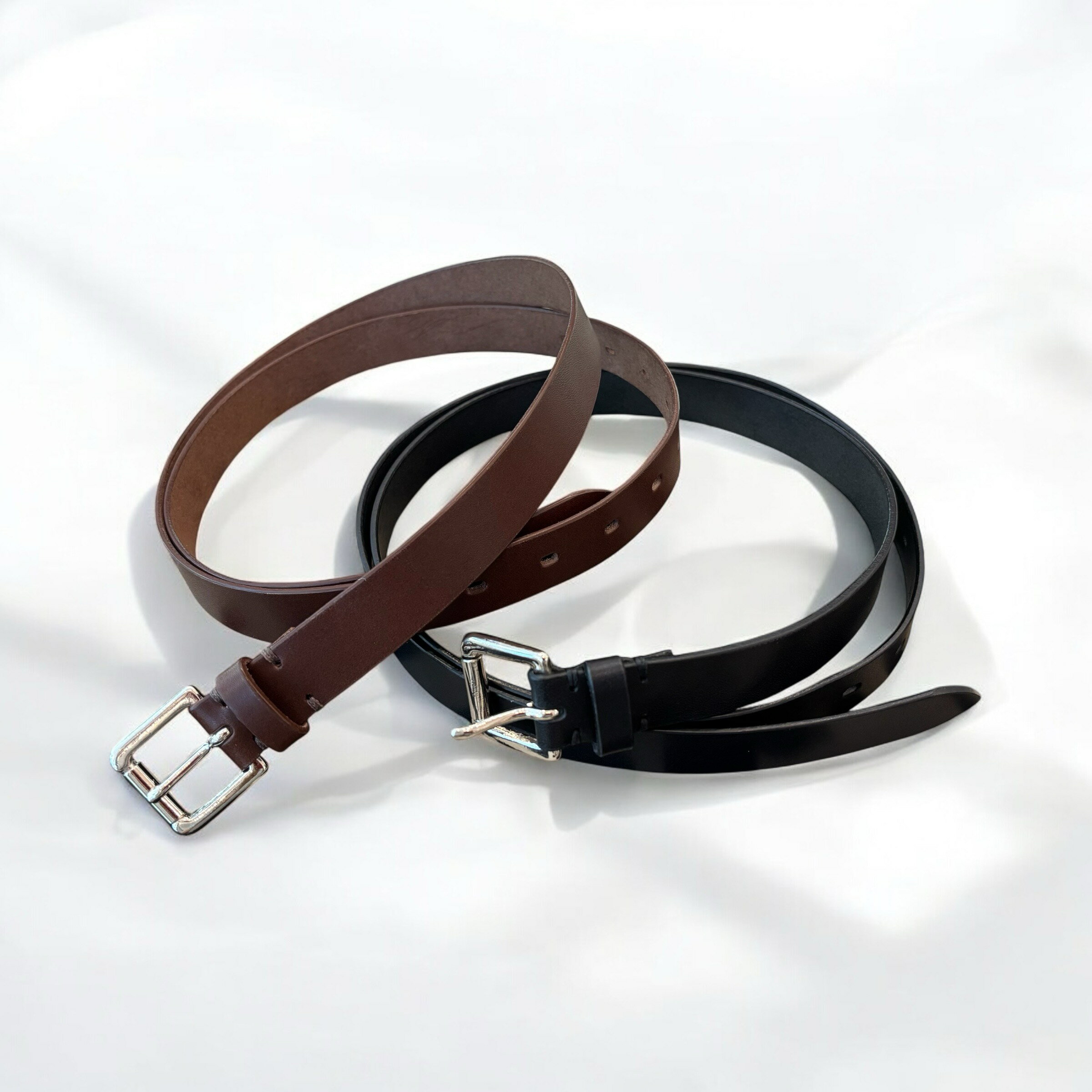 MANA[マナ]/550304 ドロップ ロング ベルト Drop long belt ブラック ブラウン 黒 茶 レザー 本革 レディース