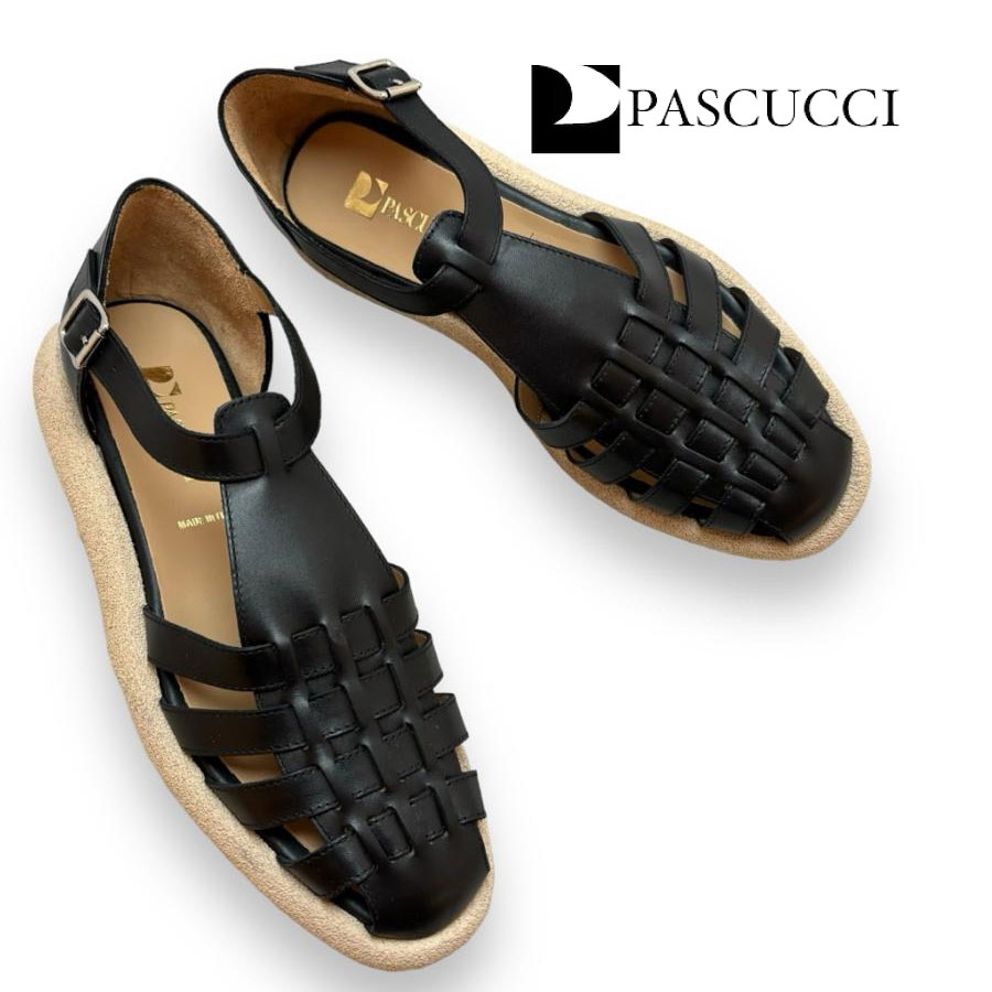 PASCUCCI[パスクッチ]/D42100 グルカサンダル フラット シューズ 軽量 レザー 本革 靴 レディースのサムネイル