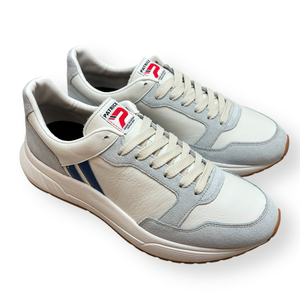 ヒモ通しお届け PATRICK[パトリック]/MAYRAIRA[マイライラ]/WH BU[ホワイト ブルー]/507002 スニーカー カジュアル 厚底 ボリュームソール レザー 本革 靴 メンズ
