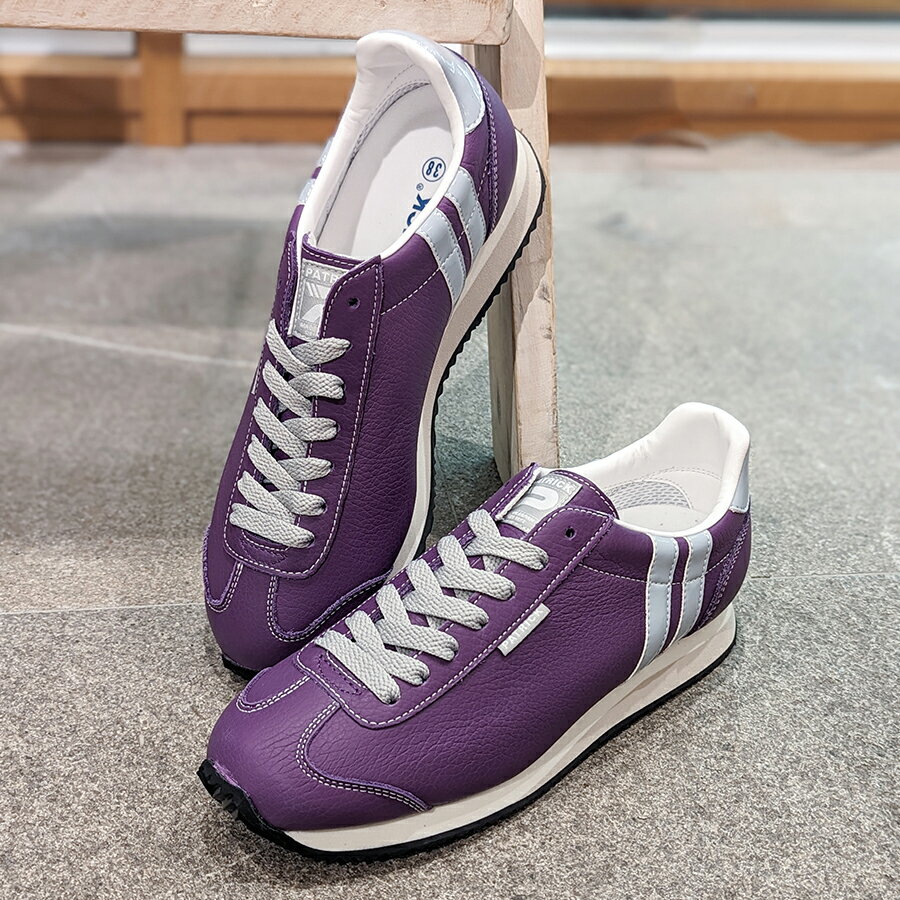 ヒモ通しお届け PATRICK[パトリック]/NEVADA II[ネバダ ツー]/PLUM[プラム]/172359 スニーカー パープル 紫 カジュアル レザー 本革 靴 レディースのサムネイル