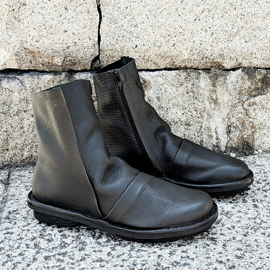 trippen[トリッペン]/VECTOR-ALB[ベクトル]/BLK-BK ショートブーツ Closedコレクション シンプル シック カジュアル ブラック 黒 鹿革 レザー 本革 靴 レディースのサムネイル