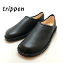 【2023.4月再入荷】trippen トリッペン /YEN-ALB イェン /BLK-BK スリッポン Closedコレクション シンプル レディース レザー 本革 鹿革 靴 ブラック 黒