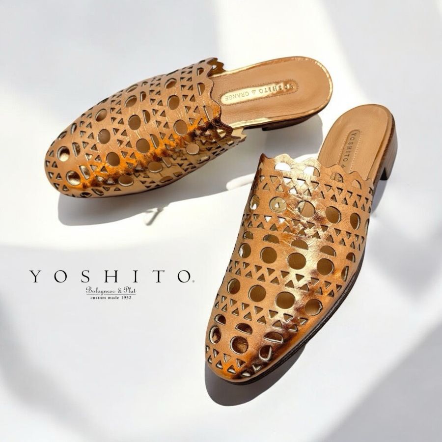 YOSHITO ヨシト/8610 ミュール 前つまり クローズトゥ スリッパ シューズ 本革 靴 靴 レディース