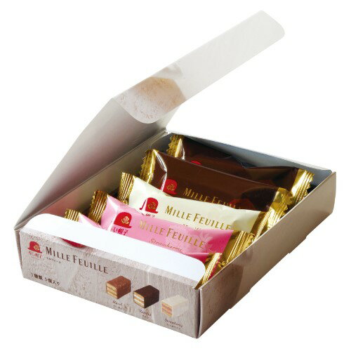赤い帽子公式OnlineShop｜赤い帽子ミルフィーユ 3種5個入【手提げ袋無料】｜TIVOLI ちぼり お菓子 洋菓子 焼き菓子 チョコレート ミルクチョコ スイートチョコ ホワイトチョコ バニラ ストロベリー パイ生地 詰め合わせ 個包装 プレゼント お茶菓子 おしゃれ かわいい